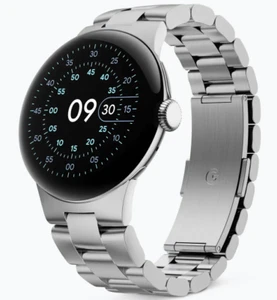 Original Google Pixel Watch 3 - 45mm - Metal Links Band -Brushed Silver (NEW) - Zdjęcie 1 z 2