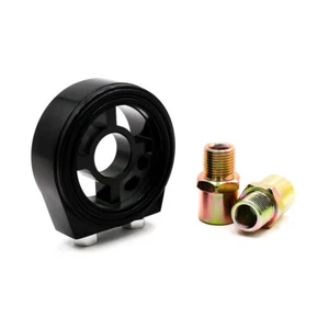 3/4-16 M20*1.5 Oil Filter Sandwich Plate Fuel Cooler Thermostat Adapter Black - Picture 1 of 5
