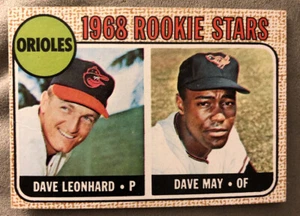 1968 Topps Dave Leonhard/May Orioles Rookie Stars Card #56 Mid Grade? - Picture 1 of 2