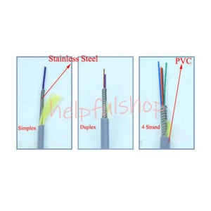 40M ST UPC-ST UPC Multi-Mode 4 Strand Armored Optical Patch Cord Fiber Cable - Afbeelding 1 van 1