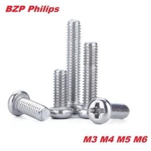 BZP Philips Screws M3 / M4 / M5 / M6 (Multi-Listing) - Picture 1 of 1