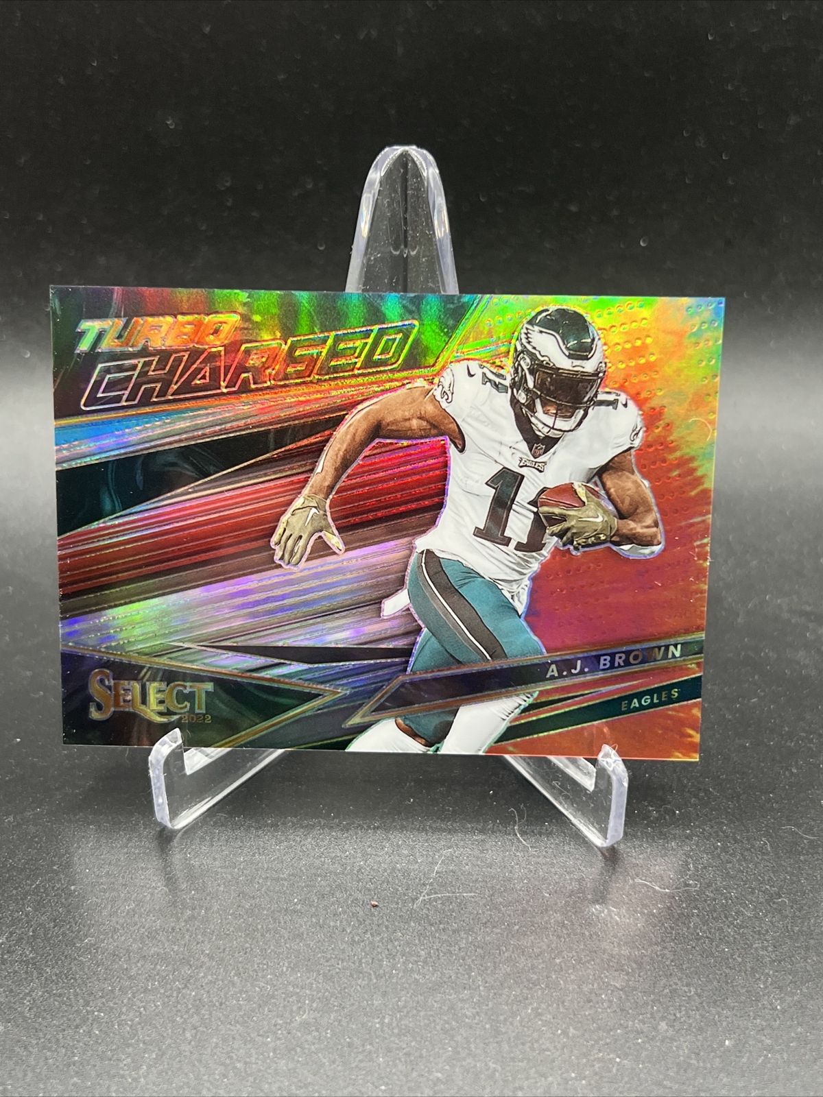 2022 Panini Select Tie Dye /25 Turbocharged AJ Brown Philadelphia Eagles #TUR-12