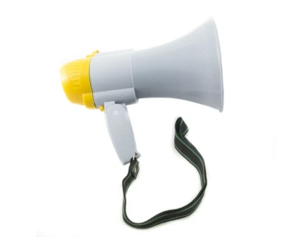 MEGAFONO PORTATILE PROFESSIONALE 200MT REGISTRATORE VOCALE BATTERIA RICARICABILE