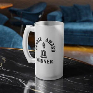 The Office Dundie Award Winner Frosted Glass Beer Mug - Picture 1 of 8
