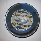 Vintage Glazed Stoneware Clay Pottery Plate 1984 Signed