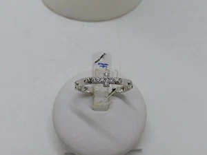 ANELLO SANTO ROSARIO IN ARGENTO 925 RODIATO CON ZIRCONI INCASTONATI - Foto 1 di 11