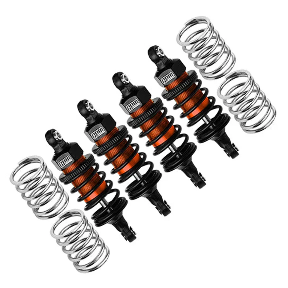 GPM Aluminum 6061 Alloy Front (58mm) +Rear (60mm) Shocks Orange : 4-TEC 2.0/3.0 - Image 1 of 1