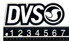 DVS SKATEBOARD AUFKLEBER DVS Shoe Company 7,3 Zoll x 2,8 Zoll schwarz/weiß Skate Aufkleber