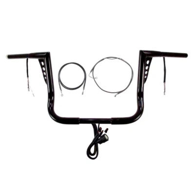 Kit de barra de disparo caliente precableada 1 1/4" negra 12" Harley Ultra 2016-2023, limitada con ABS Foto 1 de 3