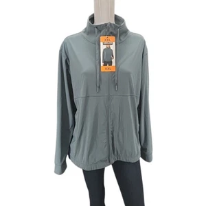 Kirkland Signature Womens Active Full Zip Jacket XX-Large Size Stormy Gray - Picture 1 of 10