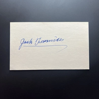 Jack Fournier Signed Index Card JSA LOA - Image 1 of 2