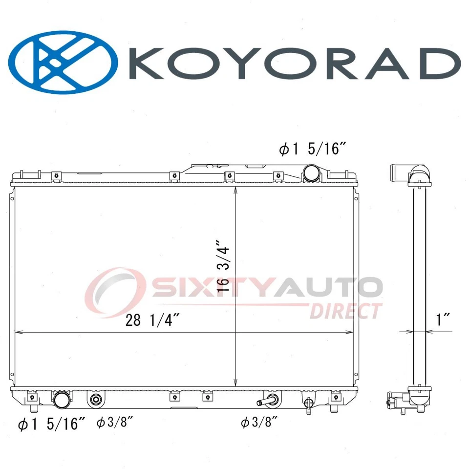 Koyorad Radiator for 1994-1996 Lexus ES300 - Cooler Cooling Antifreeze yg Foto 1 de 4
