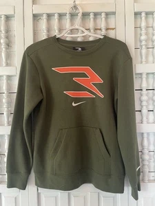 Russell Wilson 3 Brand Nike Youth Large green, orange sweatshirt, pocket, L12 - Picture 1 of 6