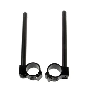 2X 50mm Aluminum Higher Raised Riser Clip Ons Clipon Fork Handle Bars Handlebar - Picture 1 of 8