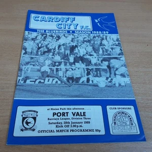 Cardiff City v Port Vale (D3) 28/1/1989 - Picture 1 of 2