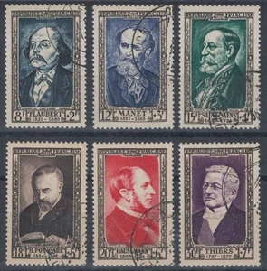 FRANCIA 1952 Celebrità del XIX secolo 6v us - Imagen 1 de 1