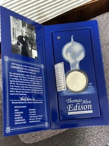 2004 THOMAS ALVA EDISON COLLECTORS COIN SET ORIGINAL BOX - Picture 1 of 6
