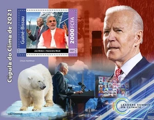 Guinea-Bissau - Cumbre de Líderes Climáticos 2021 - Hoja de recuerdo de estampillas - GB210505b3 - Imagen 1 de 1
