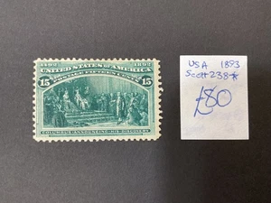 USA stamps. USA 1893, Scott 238. *MH, mint hinged #c650 - Picture 1 of 2