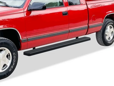 Боковые подножки iBoard черные стальные 6 дюймов подходят для пикапа Chevy/GMC C/K 88-98 2DR с удлиненной кабиной - Изображение 1 из 4