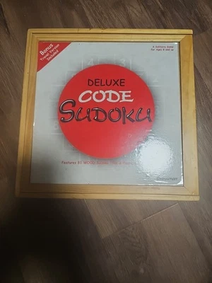 Sudoku Deluxe Code Sudoku Wooden Box Wood Lid Wood Tiles & BONUS TRAVEL VERSION - Image 1 of 4