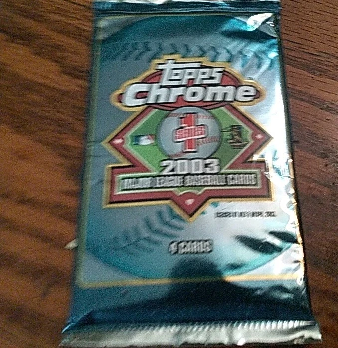 2003 Topps Chrome Baseball Series 1 MLB Retail Pack (4 Cards) - Image 1 of 1