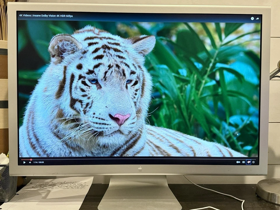 Pantalla Apple 30” Cine HD A1083 2560x1600 Como Nueva + ¡AMBOS Adaptadores DVI! Foto 1 de 4