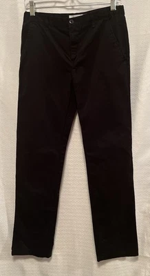 Брюки Old Navy узкие хлопчатобумажные Chino Uniform черные 16 рег. #54023 опрятные - Изображение 1 из 4