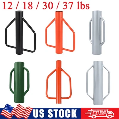 12/18/30/37 lbs T Post Driver Fence Hand Post Pounder Steel Rammer with Handles - Image 1 of 4