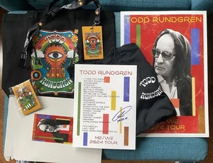 Todd Rundgren 2024 Tour VIP Long Sleeve Shirt Tote Poster SIGNED Setlist Pins - Picture 1 of 10