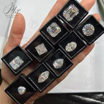 0.1-10ct Loose Moissanite Real Gem Stone VVS1 D multi Cut with GRA Certificate - Image 1 of 4