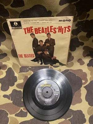 Beatles Hits rare Yellow Parlophone mono ep GEP 8880 Vinyl - Image 1 of 2