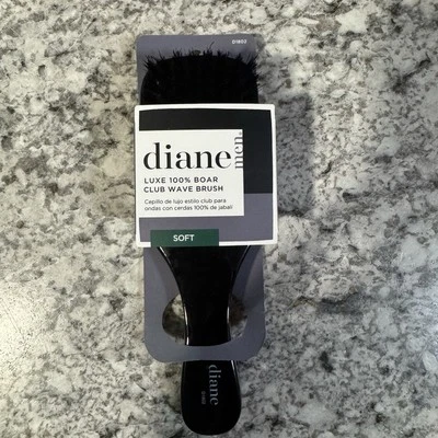 NUEVO Diane Men Luxe 100% Boar Club Wave Negro Suave D1802 Foto 1 de 4