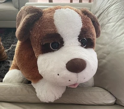 Jumbo Giant Large Realistic St Bernard Dog Plush Stuffed  PILLOW CHUMS 30" - Image 1 of 4
