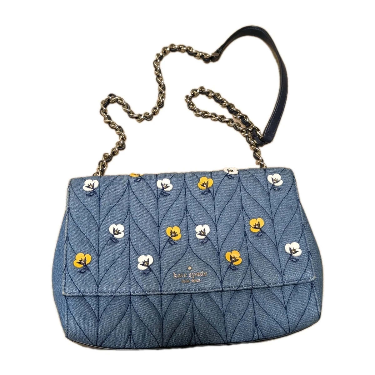 kate spade new york 牛仔外部花卉包和女士手提包| eBay