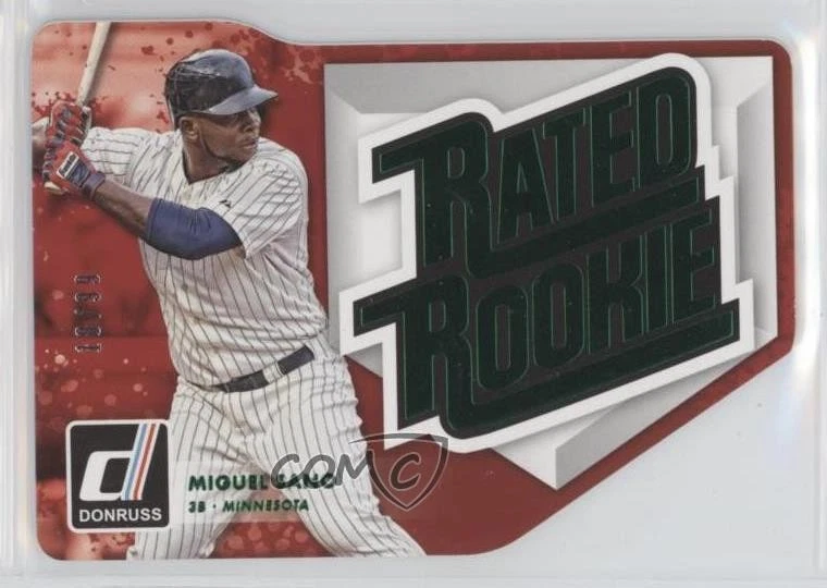 2016 Panini Donruss Rated Rookie Die-Cuts Green /99 Miguel Sano #RRDC1 RC - Image 1 of 2