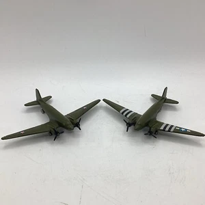 (2) Vintage Dyna Flites Douglass DC-3 A106 WW2 Die Cast Military Aircraft 1/72 - Picture 1 of 15