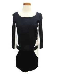 Laundry Dress Shelli Segal Black White Size 2 3/4 Sleeve Block Print Lined - Picture 1 of 4