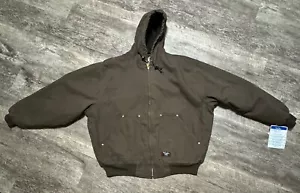 Vintage Walls Workwear Jacket XL Active Canvas Bark Brown Zip With Tags - Picture 1 of 6