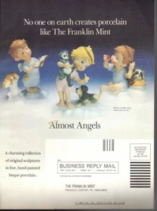 Figura publicitaria vintage impresa anuncio de 4,5 pulgadas Almost Angels Franklin como nueva 1987 - Imagen 1 de 1