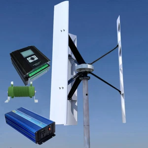 1000W Vertikal Windkraftanlage Maglev Windrad mit Laderegler Off Grid Inverter - Picture 1 of 18