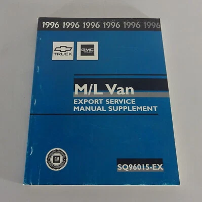 Manual De Taller Suplemento Chevrolet Van Express / GMC Van Savana De 1996 - Imagen 1 de 4