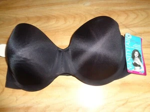 SUJETADOR VANITY FAIR NEGRO SÓLIDO CORREAS 3 VÍAS CASI INVISIBLE NUEVO CON ETIQUETAS $40 TALLA 38C - Imagen 1 de 7