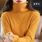 Women's High Neck Pullover Long Sleeve Winter Knitted Top Warm Jumper Shirt