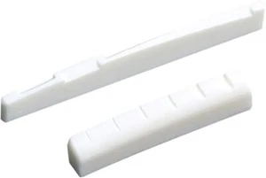 6 String Acoustic Guitar Bone Bridge Saddle and Nut Real Bone Parts for Acoustic - Picture 1 of 7