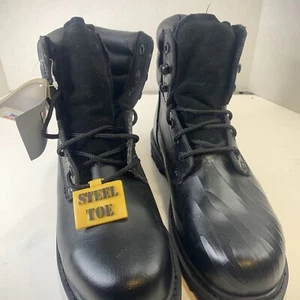 Vintage Mens Shoes Engineer Motorcycle Boots Sears Steel Toe Size 9.5 - Picture 1 of 7