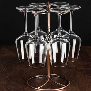 Modern Wine Glass Holder Freestanding Tabletop Storage Rack Metal Wine Cup Stand - Picture 1 of 14