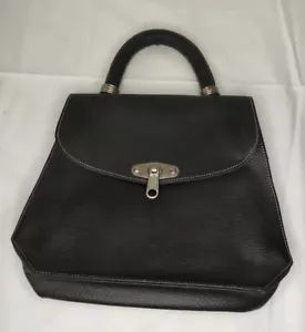 Alt Handtasche Paquetage Paris Vintage-Leder Schwarz Kollektion Dekoration - Bild 1 von 6