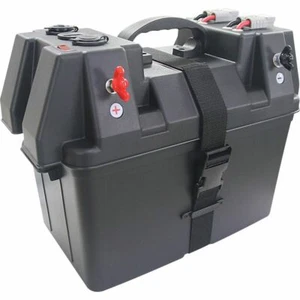 Portable Power Battery Box Deep Cycle AGM Universal Large with USB Cig Socket - Picture 1 of 8