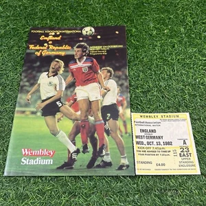 England V Germany Football Programme + Ticket 13/10/1982 Draw G - Picture 1 of 2
